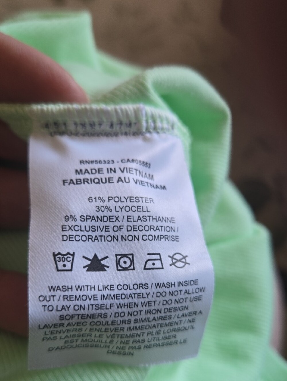 Nike Women's Mint Green Scoop Neck Ribbed Short Sleeve Tee - Picture 6 of 6